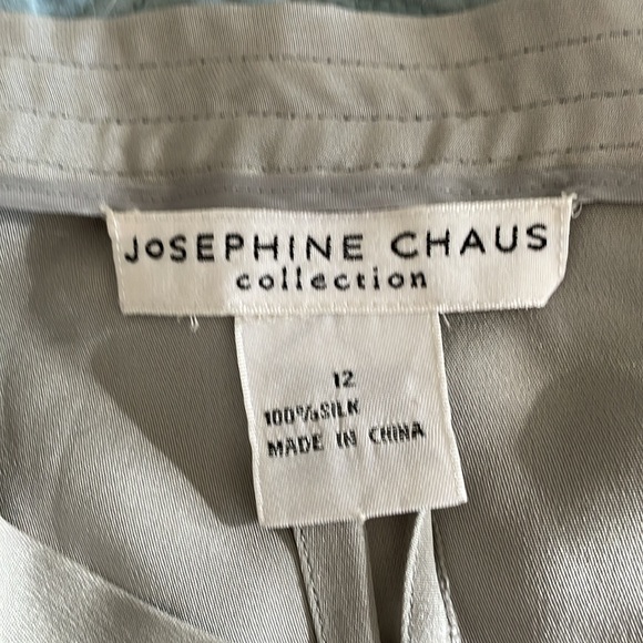 Joseph Chaus, gray silk pants size 12 - Picture 4 of 8